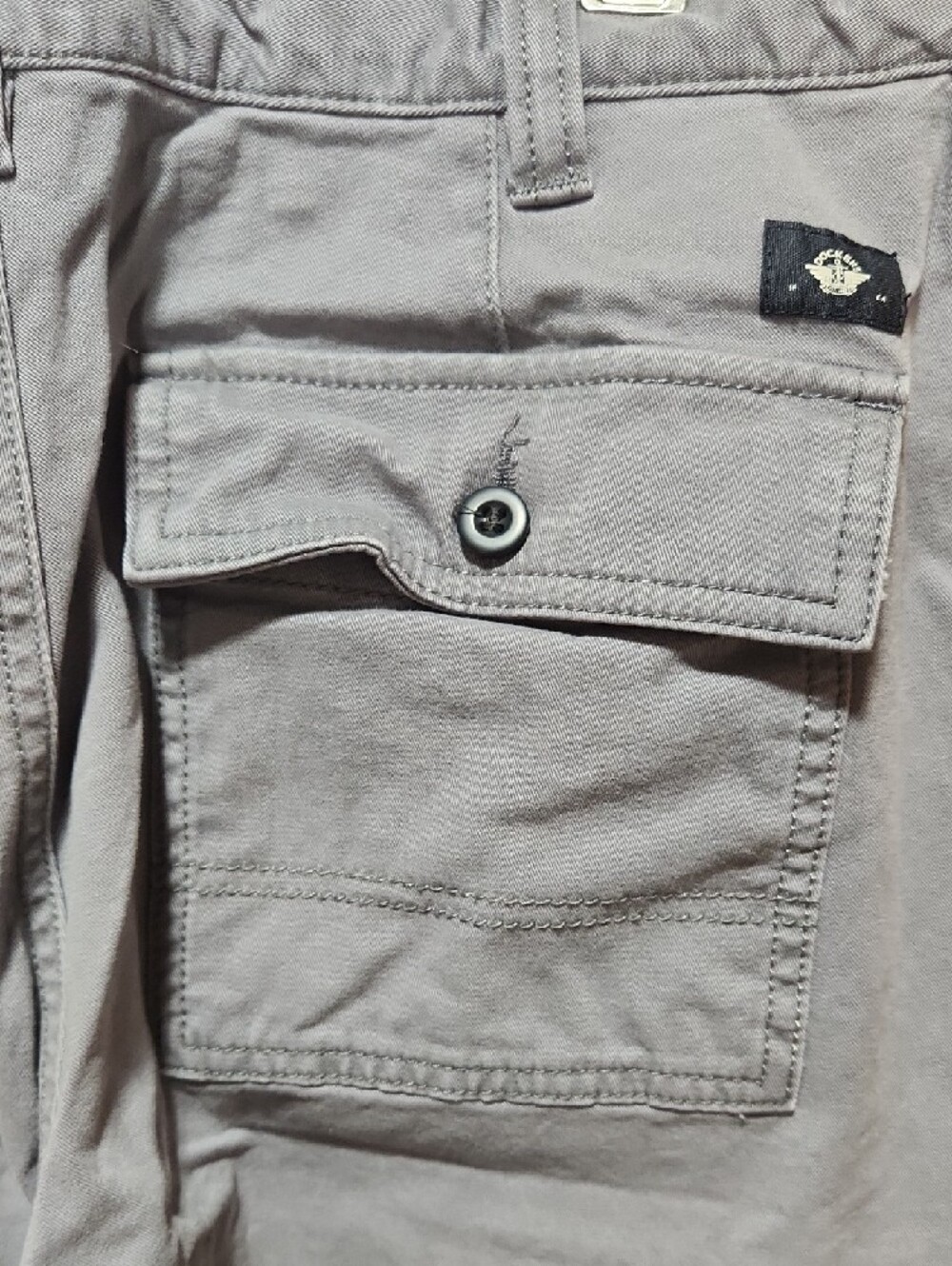 2 Pair Dockers Men's Chinos Light Gray Charcoal 34W 32L Cotton Pants - Picture 4 of 12